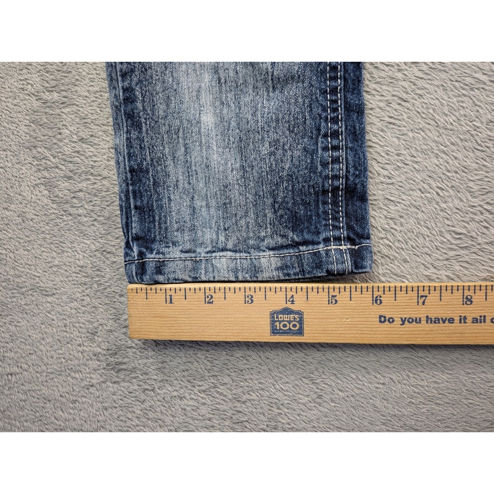 Southpole Mens Skinny Moto Jeans Distressed Blue Denim 34x32 - Picture 8 of 13